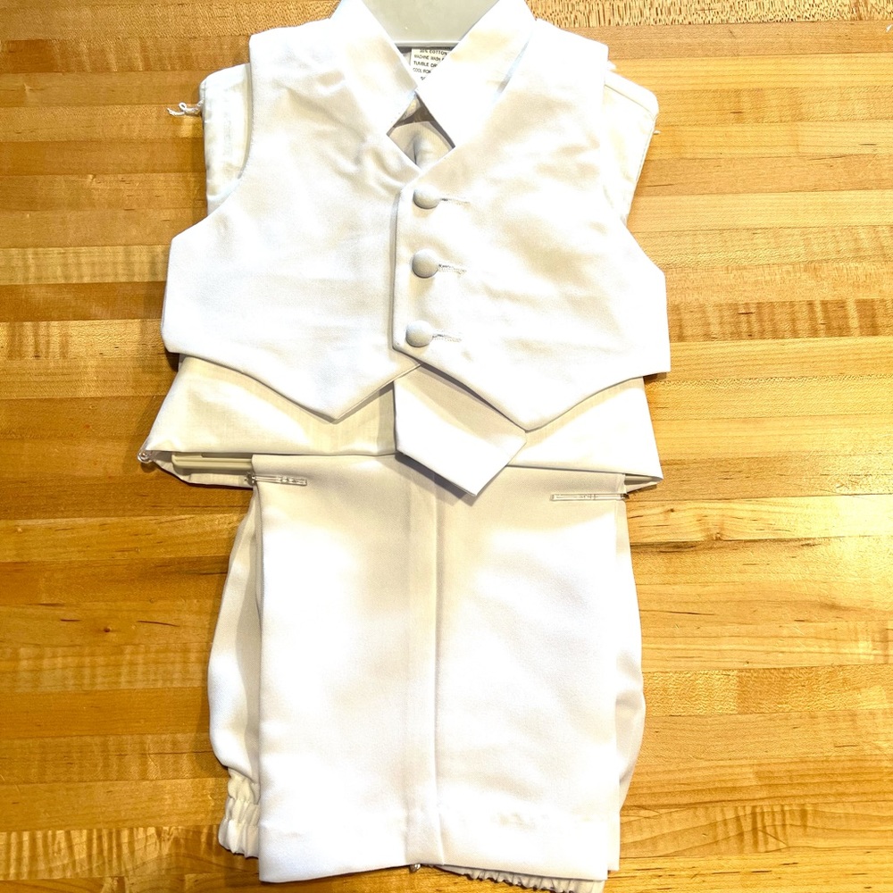 New Baby Boy White Suit